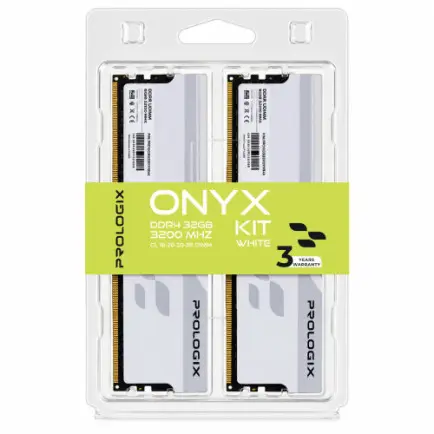 Модуль памяти DDR4 2x16GB/3200 Prologix Onyx White (PRO32GB3200YW4K)