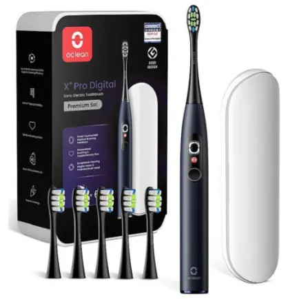 Умная зубная электрощетка Oclean X Plus Pro Digital Blue (6970810556186)