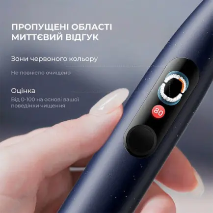 Умная зубная электрощетка Oclean X Plus Pro Digital Blue (6970810556186)