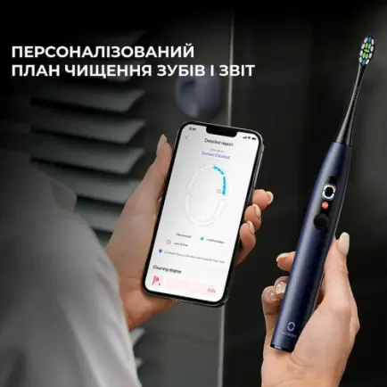 Умная зубная электрощетка Oclean X Plus Pro Digital Blue (6970810556186)