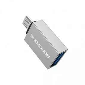 Адаптер Borofone BV2 USB - micro USB (F/M)
