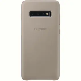 Чехол-накладка Samsung Leather Cover для Samsung Galaxy S10+ SM-G975 Gray (EF-VG975LJEGRU)