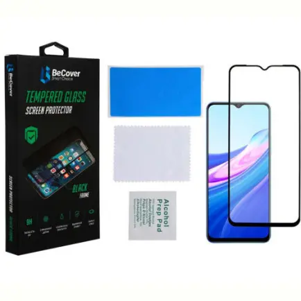 Защитное стекло BeCover для Vivo Y33s/Y21 Black (707248)