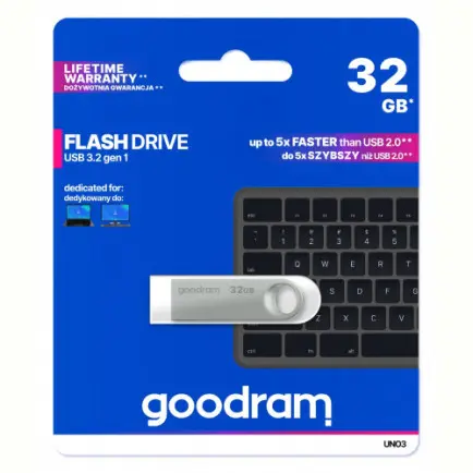Флеш-накопитель USB3.2 32GB Goodram UNO3 (UNO3-0320S0R11)