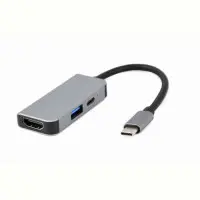 Док-станция Cablexpert USB-C 3-в-1 (A-CM-COMBO3-02)