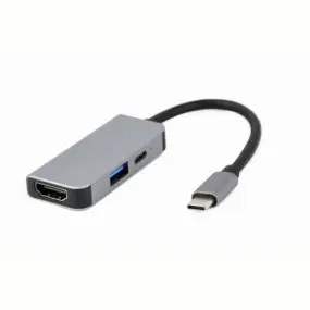 Док-станція Cablexpert USB-C 3-в-1 (A-CM-COMBO3-02)