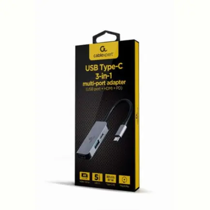 Док-станция Cablexpert USB-C 3-в-1 (A-CM-COMBO3-02)