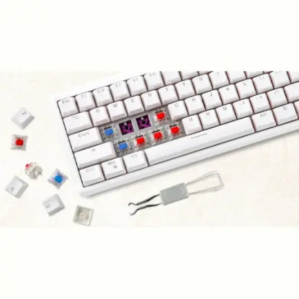 Клавиатура беспроводная Motospeed SK66 Gateron Blue Hot Swap White (mtsk66wmb)