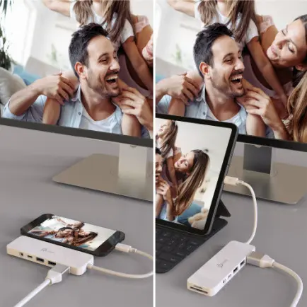 USB-хаб J5create USB-C 6-в-1 White (JCD373-N)