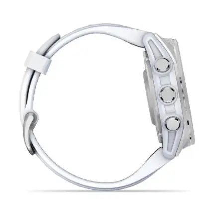 Смарт-годинник Garmin Fenix 8 43mm AMOLED Silver with Whitestone Silicone (010-02903-00)