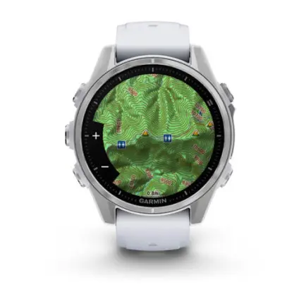 Смарт-годинник Garmin Fenix 8 43mm AMOLED Silver with Whitestone Silicone (010-02903-00)