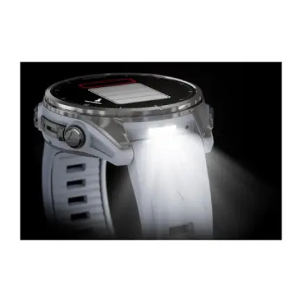 Смарт-годинник Garmin Fenix 8 43mm AMOLED Silver with Whitestone Silicone (010-02903-00)