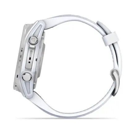 Смарт-годинник Garmin Fenix 8 43mm AMOLED Silver with Whitestone Silicone (010-02903-00)