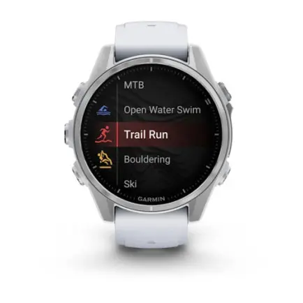 Смарт-годинник Garmin Fenix 8 43mm AMOLED Silver with Whitestone Silicone (010-02903-00)