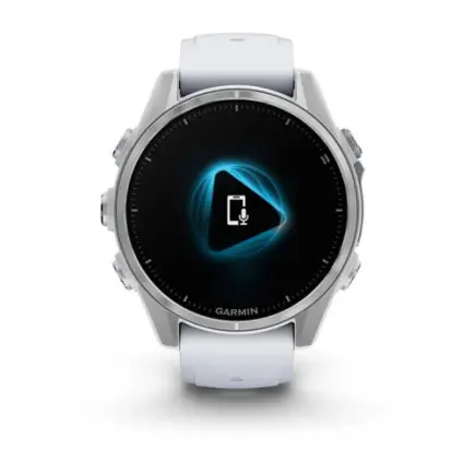 Смарт-годинник Garmin Fenix 8 43mm AMOLED Silver with Whitestone Silicone (010-02903-00)
