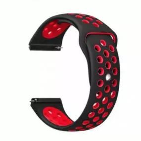 Ремінець BeCover Vents Style для Xiaomi iMi KW66/Mi Watch Color/Watch S1 Active/Haylou LS01/LS05 Black-Red (705803)