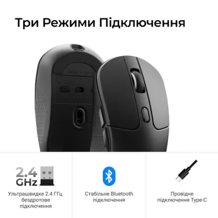 Мышь беспроводная Keychron M3 WL Black (M3-A23)