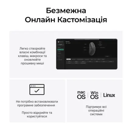 Мышь беспроводная Keychron M3 WL Black (M3-A23)