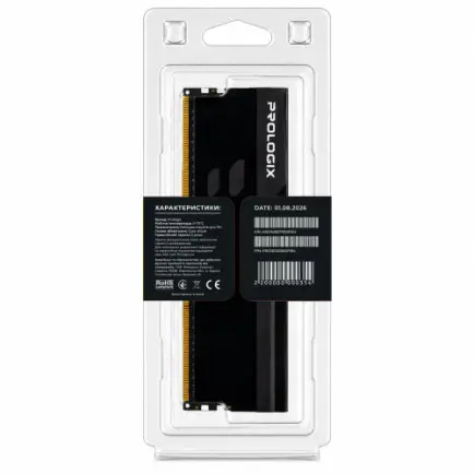 Модуль пам`ятi DDR4 16GB/3600 Prologix Onyx Black (PRO16GB3600YB4)