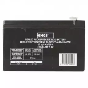 Аккумуляторная батарея Emos B9675 12V 9AH (FAST.6.3 MM)