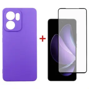 Чохол-накладка Dengos для Oppo Reno 13F Violet Full Glue (DG-KM-151)