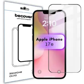 Защитное стекло BeCover для Apple iPhone 17e Black (715141)