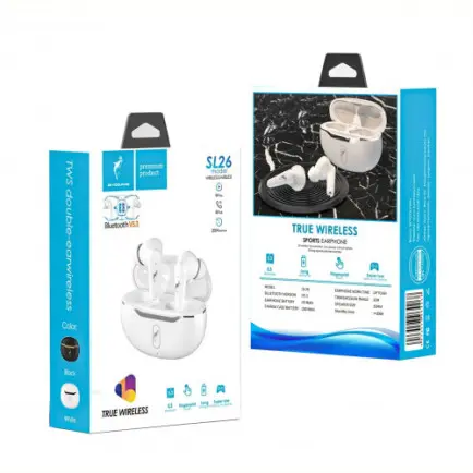 Bluetooth-гарнитура SkyDolphin TWS SL26 White (SDBTE-000189)