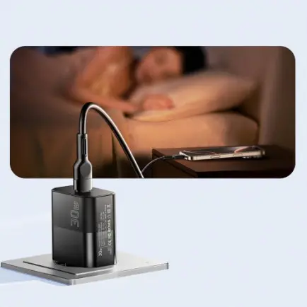 Мережевий зарядний пристрій Essager Travel Charger 30W USB-C Black (E30JSB1-SYTT1-T)