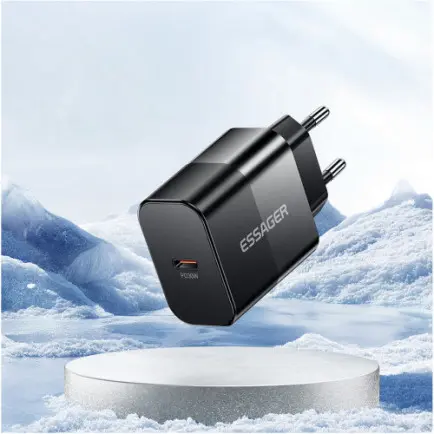 Мережевий зарядний пристрій Essager Travel Charger 30W USB-C Black (E30JSB1-SYTT1-T)