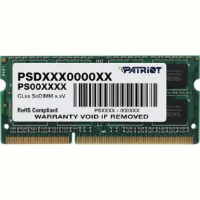 Модуль пам`яті SO-DIMM 4GB/1333 DDR3 Patriot Signature Line (PSD34G13332S)