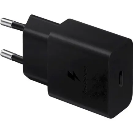 Сетевое зарядное устройство Samsung EP-T1510X Black, 1хUSB Type-C, 15W + кабель USB Type-C (EP-T1510XBEGEU)