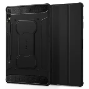 Чехол-книжка Spigen Rugged Armor Pro для Samsung Galaxy Tab S9+ 12.4 SM-X810/SM-X816 / Tab S10+ 12.4 SM-X820/SM-X826 Black (ACS06539)