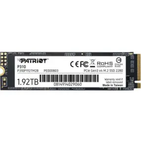 Накопичувач SSD 1.92TB Patriot P310 M.2 2280 PCIe NVMe 3.0 x4 TLC (P310P192TM28)