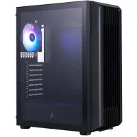 Корпус 1stPlayer H6-BK-4F7 Black без БП