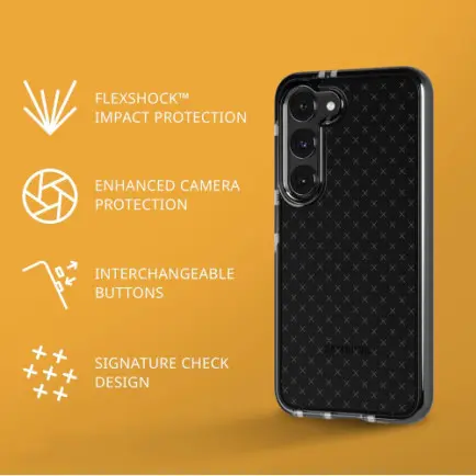 Чeхол-накладка Tech21 Evo Check для Samsung Galaxy S23 SM-S911 Black (T21-10069)