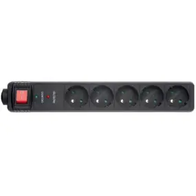 Сетевой фильтр EnerGenie SPG5-C-5 5 розеток, 1,5 м, Black