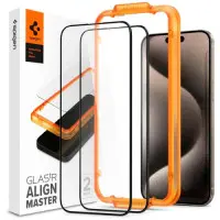 Защитное стекло Spigen Glas.tR AlignMaster FC для Apple iPhone 15 Plus, Black, 2..