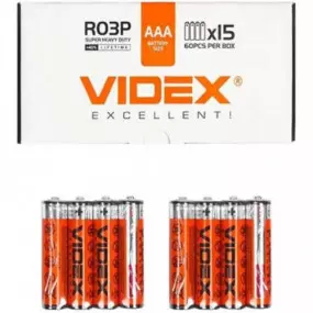 Батарейка Videx Super Heavy Duty Shrink AAA/R3 60шт/уп