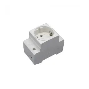 Розетка ELM SO-10E-DIN с заземлением на DIN-рейку 16A Белая (41-0023)