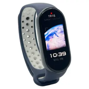 Ремешок BeCover Vents Style для Xiaomi Mi Smart Band 9 Blue White (711987)