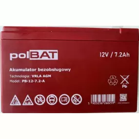 Акумуляторна батарея PolBAT 12V 7.2AH (PB-12-7,2-A)