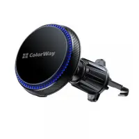 Беспроводное зарядное устройство СolorWay MagSafe 360° Air Vent 15W Black(CW-CHM..