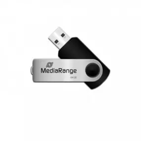 Флеш-накопичувач USB2.0 64GB MediaRange Black/Silver (MR912)