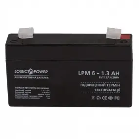 Аккумуляторная батарея LogicPower LPM 6V 1.3AH (LPM 6 - 1.3 AH)