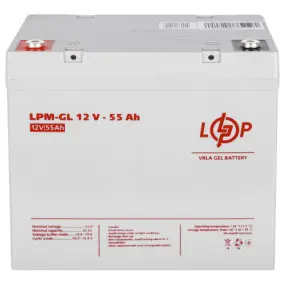 Акумуляторна батарея LogicPower 12V 55AH (LPM-GL 12V - 55 AH)