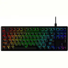 Клавіатура HyperX Alloy Origins Core PBT Aqua RGB Black (639N9AA)