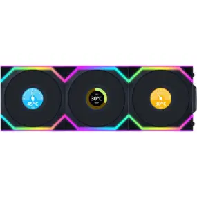 Вентилятор Lian Li Uni Fan SL Wireless LCD 120-3 Reverse Black (G99.12RSLLCD1W3B.00)