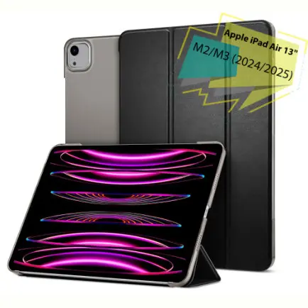 Чeхол BeCover Tri Fold Hard для Apple iPad Air 13" M2 2024 Black (711471)