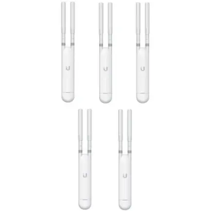 Точка доступа Ubiquiti UniFi UAP-AC-M-5 5-pack (AC1200, 2x2 MIMO, 1x10/100/1000 Mbps, PoE, MESH, без адаптеров питания)