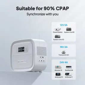 Зарядна станція Bluetti X60, 200W, 614Wh (PP-X60-EU-WH-BL-010)